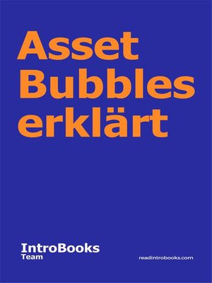 cover image of Asset Bubbles erklärt